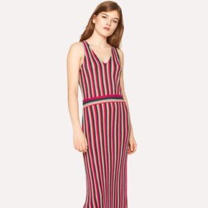 Paul Smith Knitted Stripe Wool-Silk Dress Size M